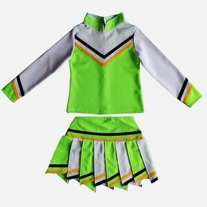 Girls Cheerleader Costume XL Age 10-12 – Long Sleeve Kids Cheer Uniform Dress